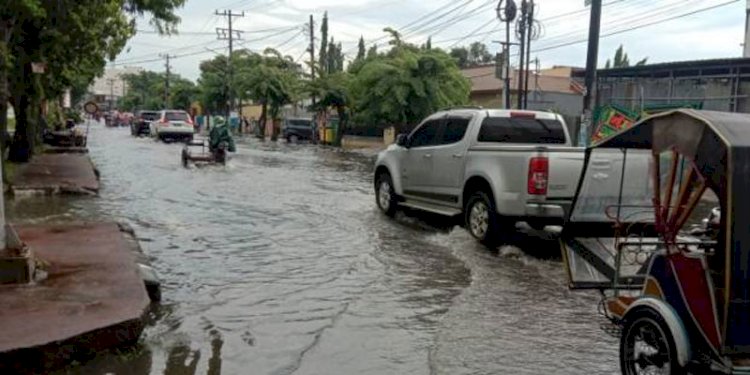 Banjir di Jalan Sei Batanghari Medan/Ist