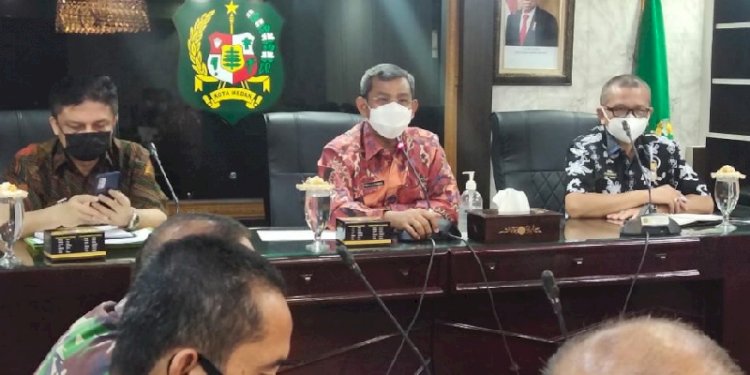 Rapat Pemko Medan soal penyekatan Lingkungan di Medan/Ist