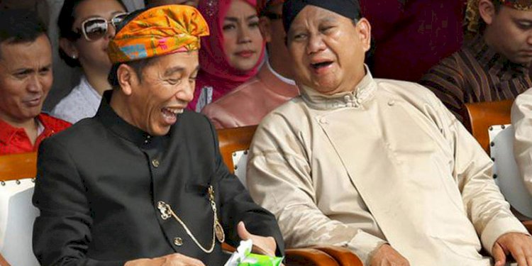  Joko Widodo bersama Prabowo Subianto/Net