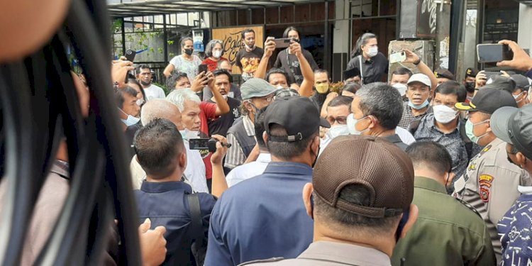 Massa menolak eksekusi di Jalan SM Raja, Medan/RMOLSumut