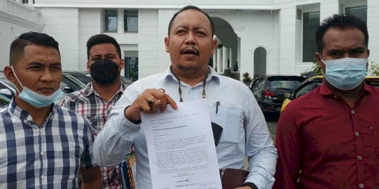 M Iqbal Zikri usai menyerahkan surat permohonan audiensi ke Gubernur Sumatera Utara/Ist