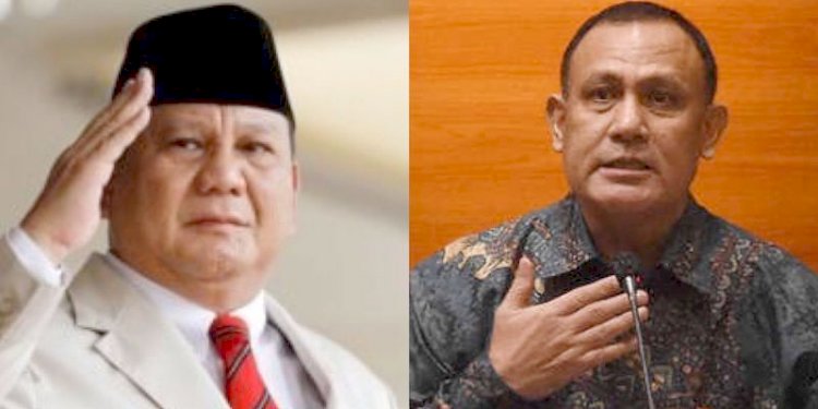  Ketua Umum Partai Gerindra Prabowo Subianto dan Ketua KPK Firli Bahuri/Net