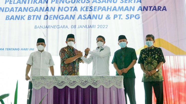 Penandatangan kerjasama Bank BTN dengan ASANU di Banjarnegara, Sabtu (8/1)./Dok