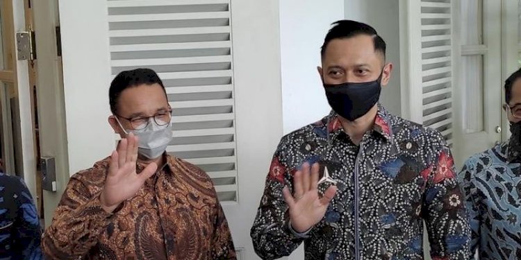  Gubernur DKI Jakarta Anies Baswedan dan Ketua Umum Partai Demokrat Agus Harimurti Yudhoyono (AHY)/Net