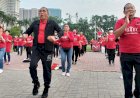 Gubsu Dan Wali Kota Medan Hadiri Senam Sicita Yang Dilaksanakan PDIP Sumut