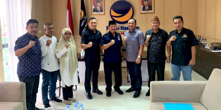  Wahyu Lesmono di Kantor Nasdem Lampung/Ist