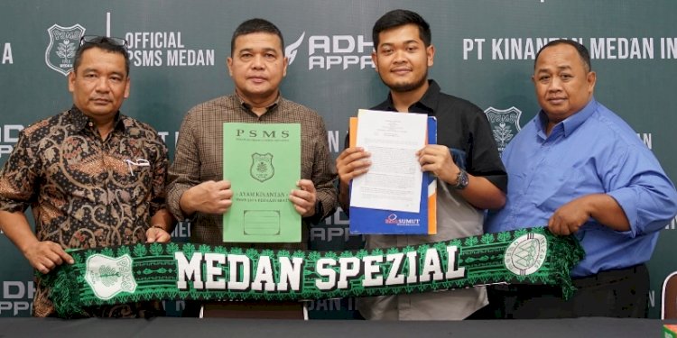 Manajemen PSMS Medan meneken kerjasama dengan Bank Sumut/Ist
