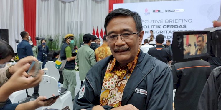 Ketua DPP PDIP Djarot Saiful Hidayat usai menghadiri Executive Briefing PCB Terpadu 2022 yang diselenggarakan oleh KPK/RMOL