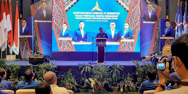 Ketua DPD Partai Demokrat Sumatera Utara, M Lokot Nasution membuka Muscab Serentak DPC Partai Demokrat di Sumatera Utara/RMOLSumut