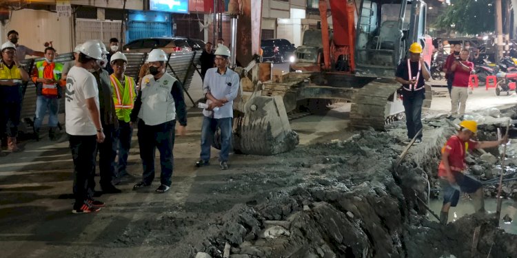 Pembangunan Drainse di Jalan Asia, Medan/Ist