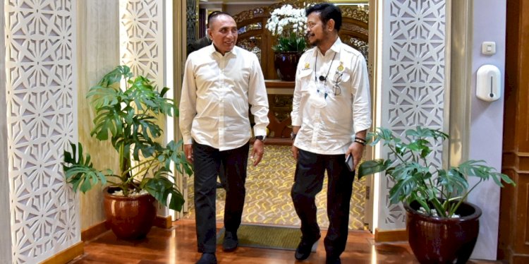 Gubernur Sumatera Utara Edy Rahmayadi bersama Menteri Pertanian Syahrul Yasin Limpo/Ist