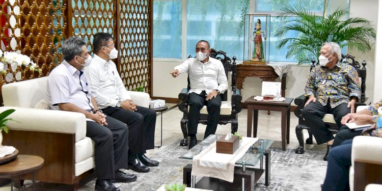 Gubernur Edy Rahmayadi bertemu Menteri PUPR Basuki Hadimuljono di Jakarta/Ist