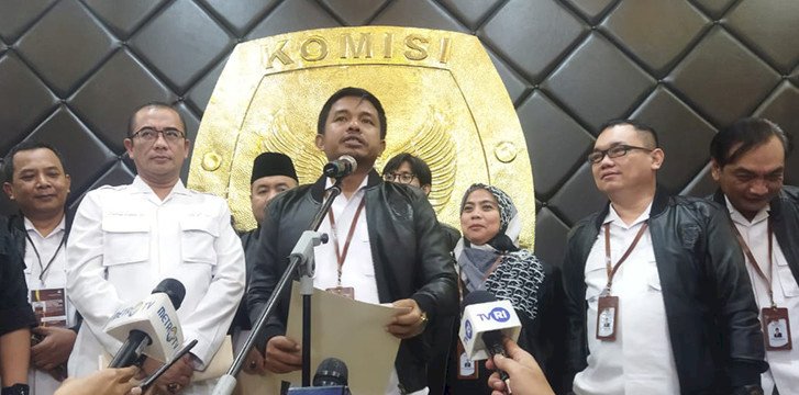  Anggota KPU Idham Holik saat menyampaikan konferensi pers penutupan pendaftaran partai politik calon peserta pemilu/RMOL