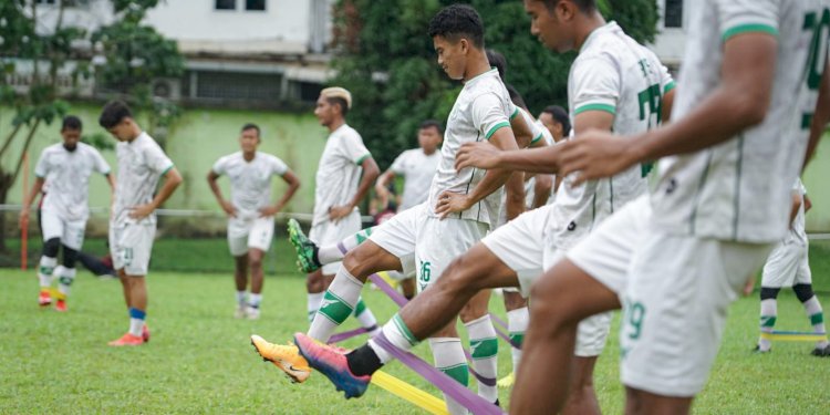 Pemain PSMS Medan berlatih jelang laga melawan Persiraja Banda Aceh/Ist