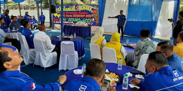 Lokot Nasution berbicara pada acara peresmian Kantor DPD Partai Demokrat Sumatera Utara/RMOLSumut