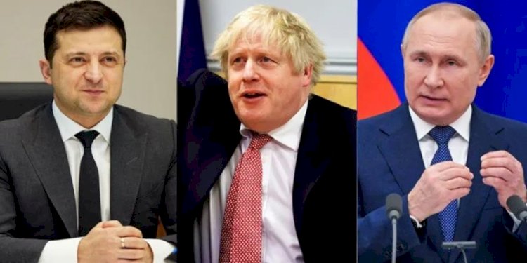  Volodymr Zelensky, Boris Johnson, Vladimir Putin/Net