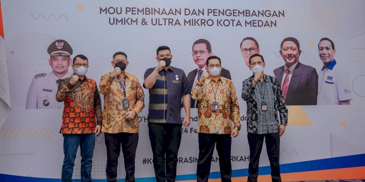 Bobby Nasution bersama petinggi perusahaan BUMN di Kota Medan/Ist