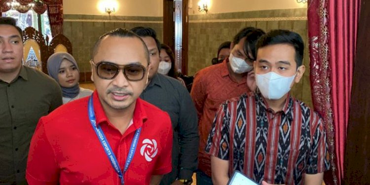 Ketua DPP PSI, Giring Ganesha, usai menemui Walikota Solo, Gibran Rakabuming Raka, di rumah dinas Loji Gandrung, Solo, Jumat (21/10)/RMOLJateng
