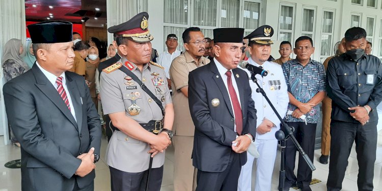Gubernur Sumatera Utara, Edy Rahmayadi usai pelantikan Pj Bupati Tapanuli Tengah/RMOLSumut