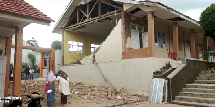  Dampak gempa bumi di Kabupaten Cianjur/Repro