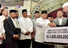 Prabowo Subianto Bantu Rp 3 Miliar Pembangunan Masjid Agung Sumatera Utara