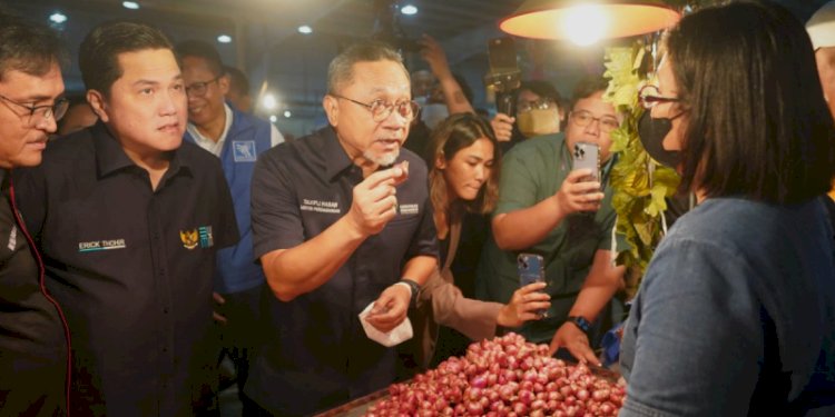 Menteri Perdagangan Zulkifli Hasan di Pasar MMC, Deli Serdang/Ist