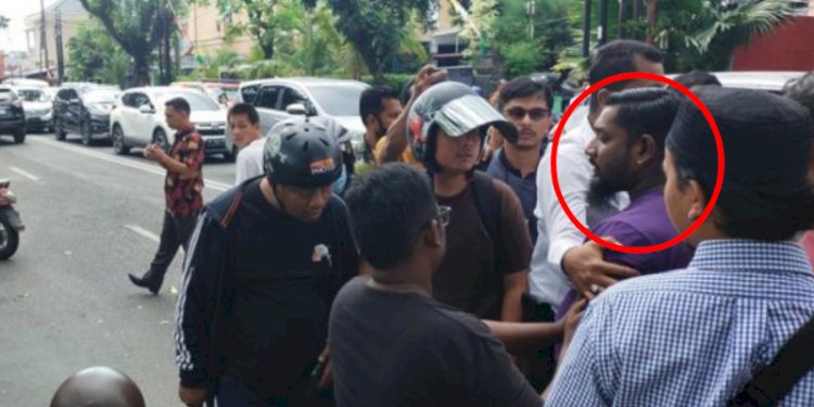Preman yang intimidasi dan ancam bunuh wartawan saat meliput di Medan/Ist