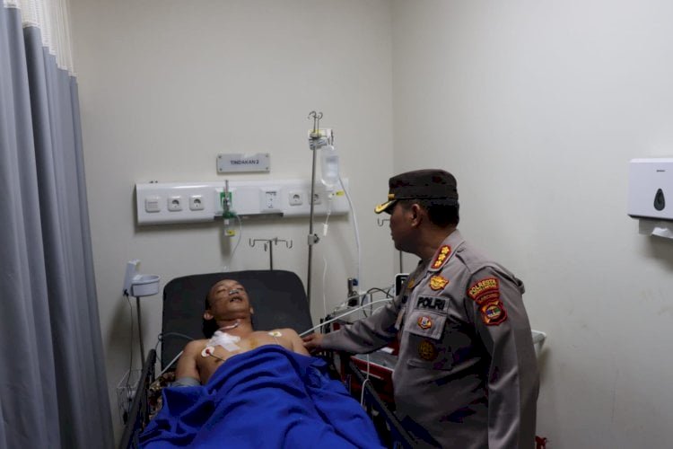  Korban perampokan di BPR Arta Kedaton Makmur, Bandar Lampung menjalani perawatan di RS Budi Medika, Jumat (17/3)/istimewa