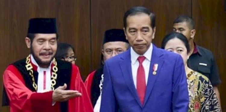 Presiden Jokowi dan mantan Ketua MK, Anwar usman/Net