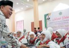 Kakanwil Kemenag Sumut Sambut Jamaah Calhaj Kloter 3 di Asrama Haji Medan
